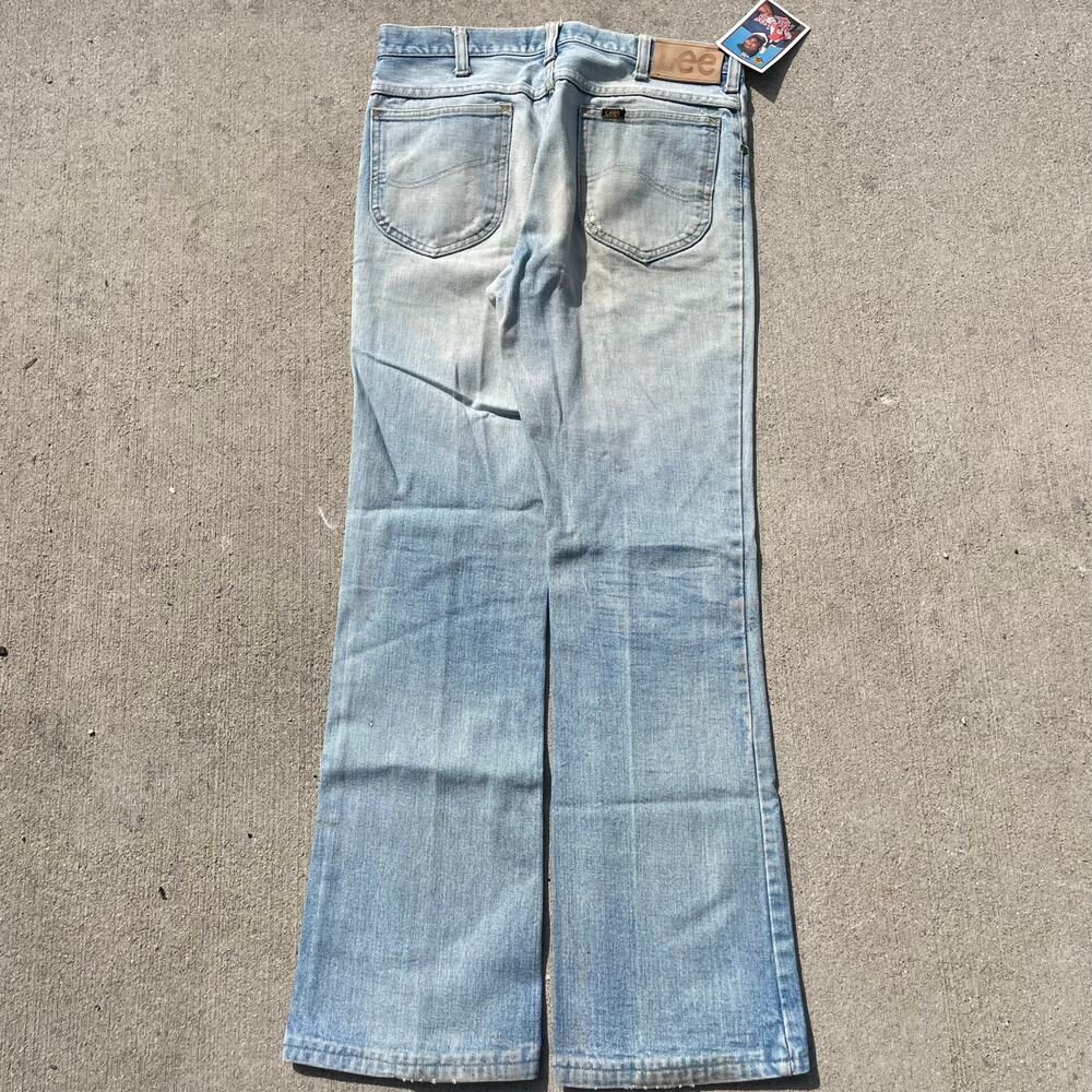 Vintage Lee Riders Flare Jeans Light Wash Faded Denim Talon Zipper 32x32